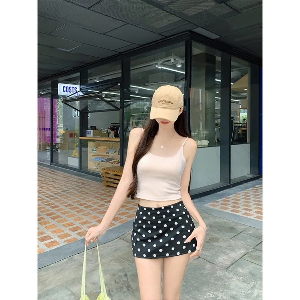 Chic Summer Women's Mini Skirt Low Rise Bodycon Elegant Polka Dot Skirt Sexy Thin Short Skirts for Dating Vacation