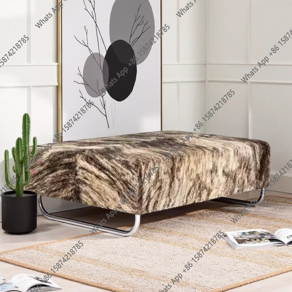 X5 Light Luxury Style Bed Tail Fur Integrated Living Room Sofa Stool Modern Simple Light Luxury High Sense Foyer Shoe Change