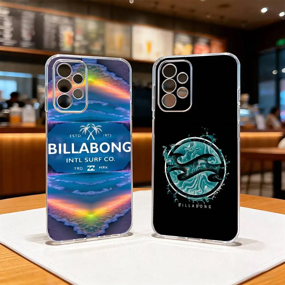 Funda para Teléfono B-Billabong Fashions para Samsung S25, S24, S21, S22, S23, S30, Ultra, S20, Plus, Fe, Transparente