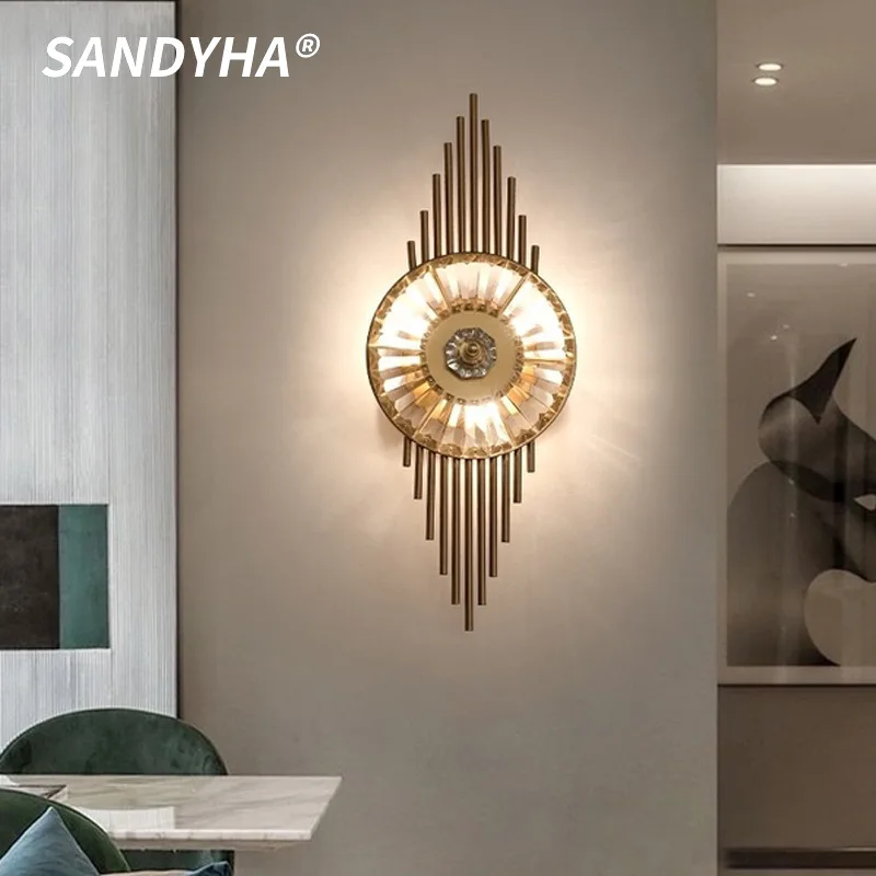 SANDYHA Nordic Fashion Design Living Room Wall Lamps Modern Creative Suitable For Bedroom LED Bedside Decor Lighting Fixtures