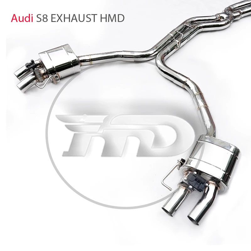

HMD Exclusive customization SS304 Exhaust System High Flow Performance front tube and Catback for Audi S8 D4 with Valve