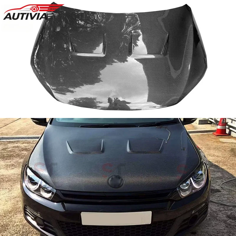 Suitable for Volkswagen Scirocco carbon fiber modification, including engine bay opening, front hood surround, and car fron