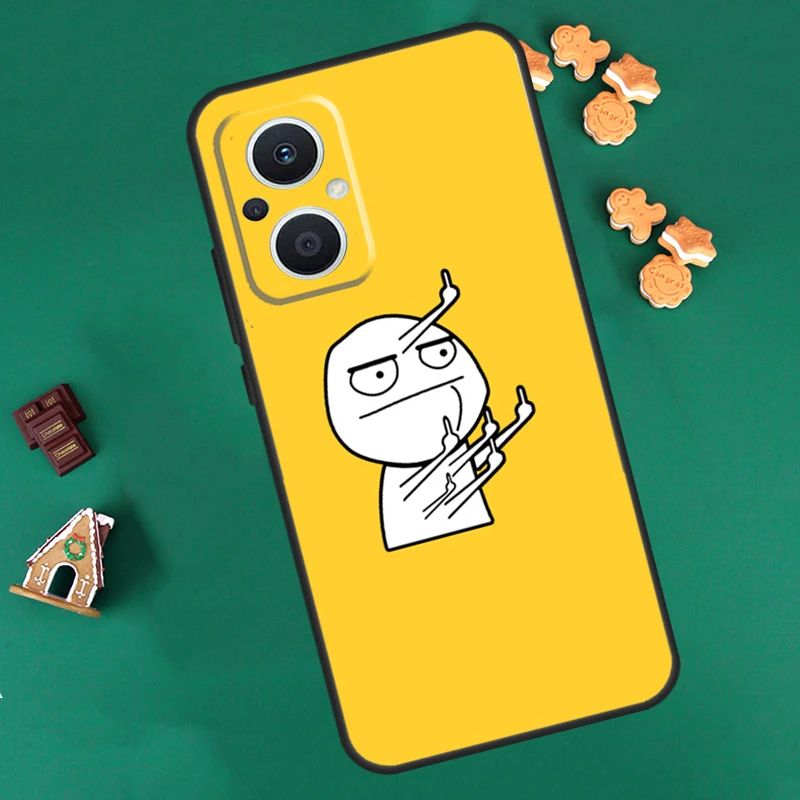 Funny Man Middle Finger Case For OPPO Reno 8 10 Pro 4Z 5Z 8T 4 5 6 7 Lite OPPO Find X6 Pro X3 X2 Neo X5 Lite Cover image 3