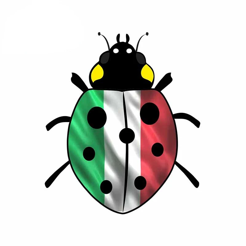 

Funny Ladybird Design with Italy Italian Flag Motif External Vinyl Car Sticker