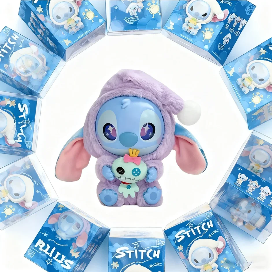 

Новая серия Stitch Eat Some Thing Before Sleep, виниловая слепая коробка, сумка, подвеска, милая плюшевая кукла, загадочная коробка, игрушка-сюрприз, подарки