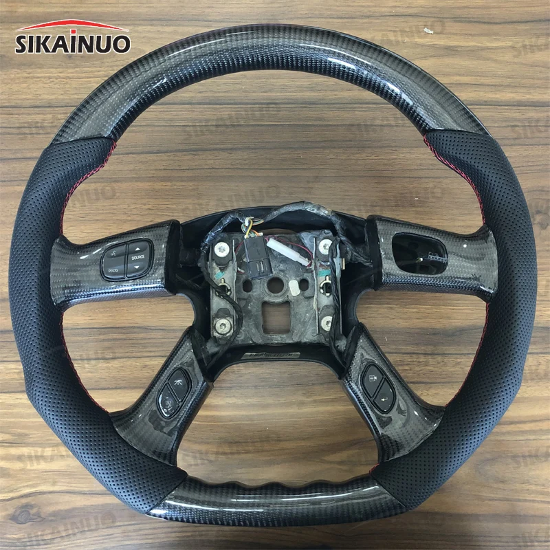 Personalized Customized Real Carbon Fiber Racing Steering Wheel Assembly Fashionable Hummer Accessories for Hummer H2