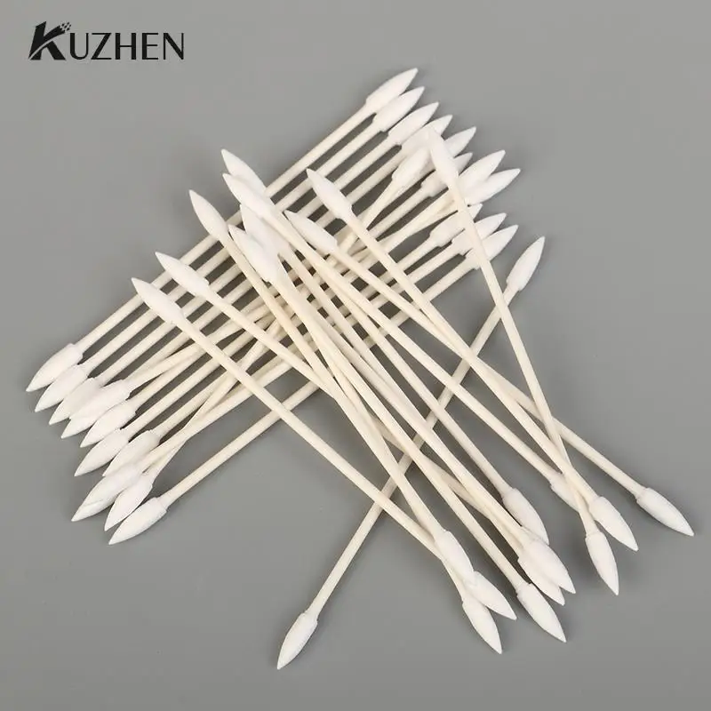 

25pcs/bag Disposable Cotton Swab Cosmetics Permanent Makeup Health Medical Ear Jewelry Clean Sticks Buds Tip Cotton Head Swab