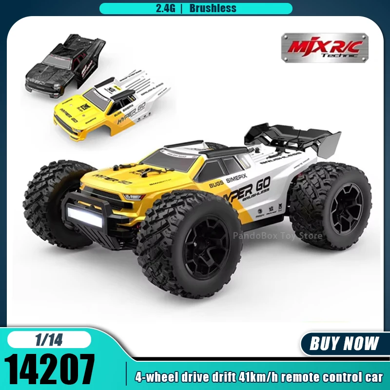 MJX 14207 и 14208 Радиоуправляемая машина 1:14 Бесщеточный 4WD 41 км/ч Высокоскоростной автомобиль с дистанционным управлением Внедорожник Детские игрушки Рождественские подарки