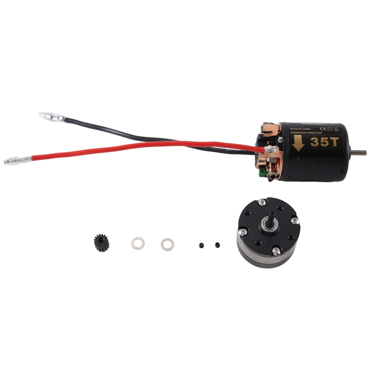 RCXAZ 540 Brushed Motor and 1: 4.2 Ratio Reducer Planetary Gearbox for 1/10 RC Crawler Car Axial SCX10 TRAXXAS TRX4, 35T