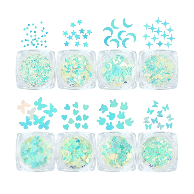 Glow In The Dark Resin Sequins Butterfly Glitter For Epoxy Resin Filling Pigment Luminous Moon Stars Flakes Silicone Mold Filler