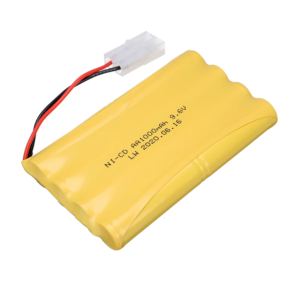 9.6V 1000mAh Rechargeable Battery For Rc Cars Tanks Robots Boat Ship Toys Gun Tamiya plug NiCD AA 9.6v Battery Pack With Charger