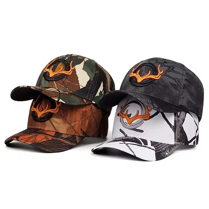 2026 New Creative Skateboard Hat Antlers Embroidered Digital Printed Baseball Hat Street Hip Hop Hat Daily Leisure Sunshade Hat
