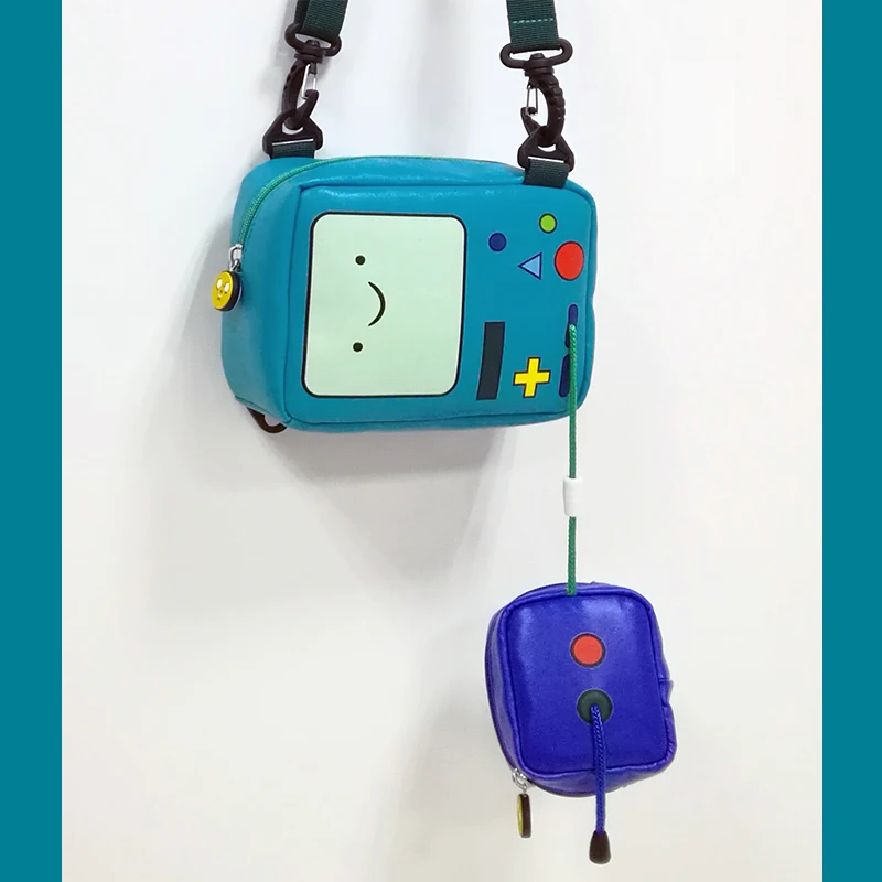 BMO Merch Single Shoulde Backpack CrossBody Finn Jake BMO Messenger bag Cartoon Single Straps Bag Beemo Children Birthday Gifts