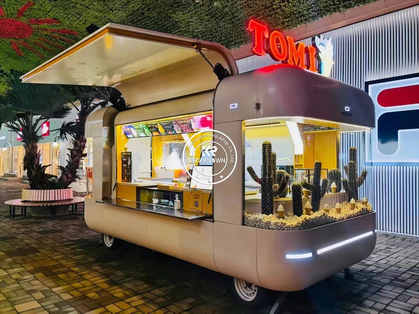 Carrello per alimenti mobile australiano Carrello per fast food in acciaio inossidabile Concessione di gelato Bubble Tea Bar Rimorchio per caffè in vendita negli Stati Uniti