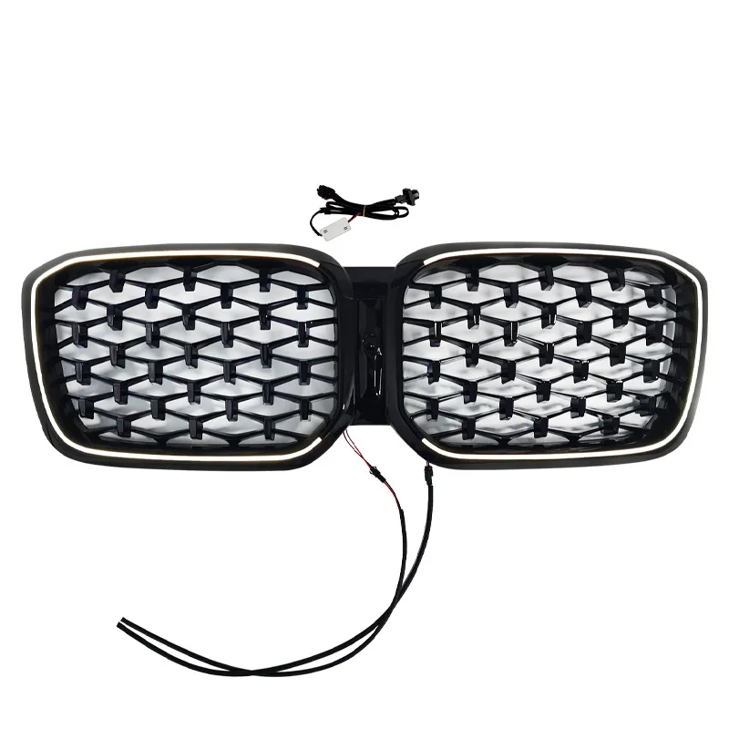 

Suitable for High Quality ABS For BMW X3 G01 2022 2023 2024 Car Front Bumper Grille STAR Style LED Racing Grills Glossy Black