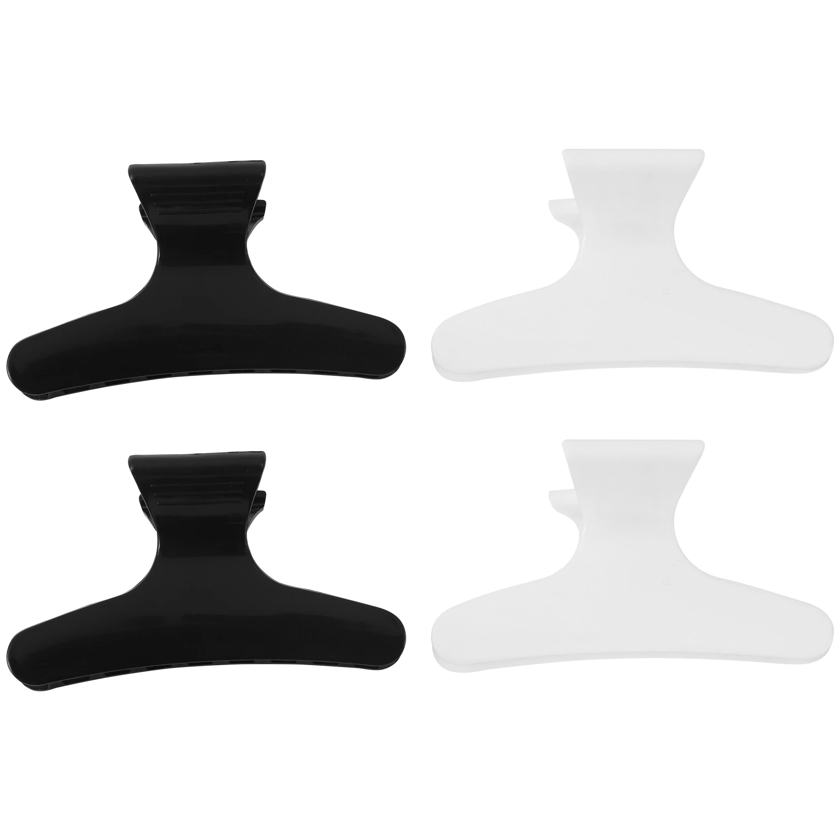 4PCS Black White Hairdressers Butterfly Style Styling Hair Clamps Clips Claw Clasps Hairdressing Salon Tool