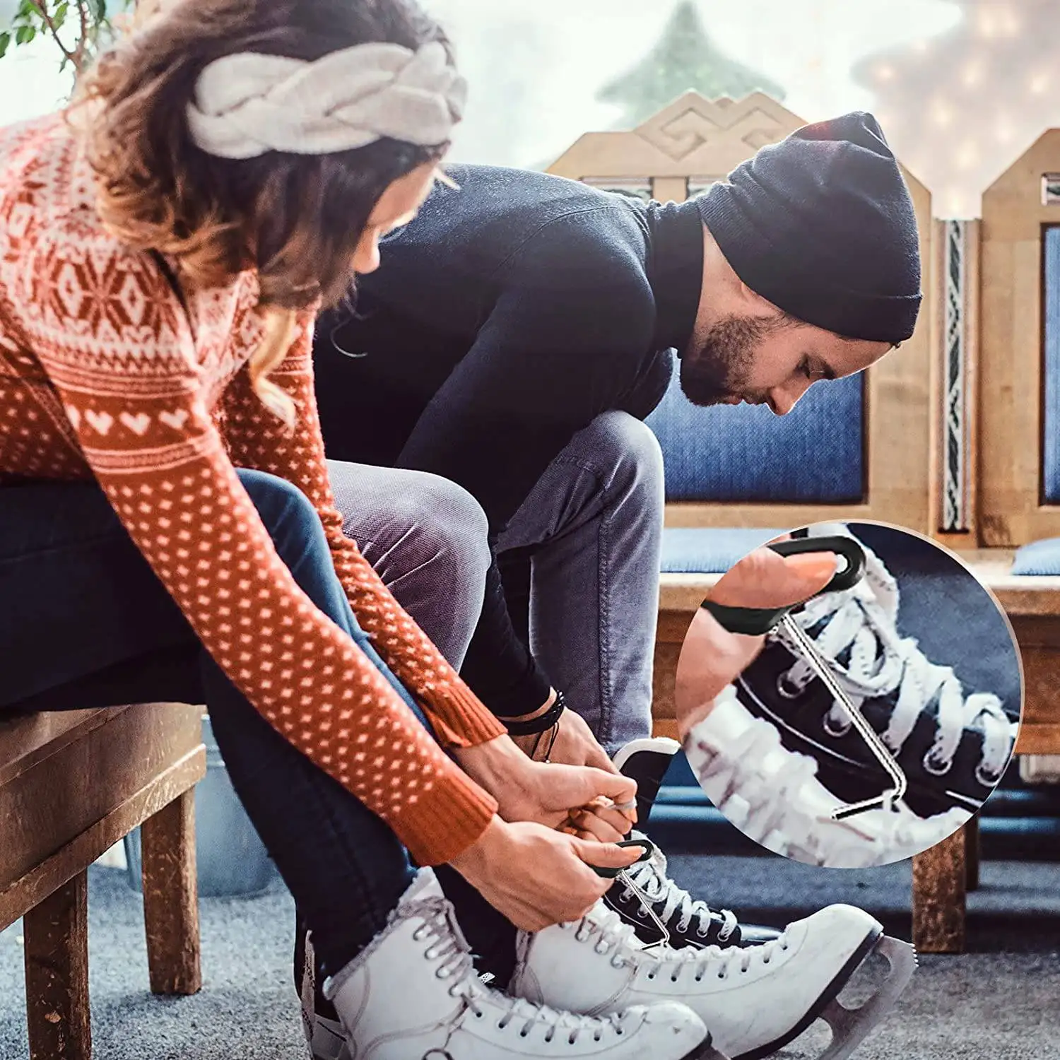 

4 шт. кружевной затяжитель для хоккейных коньков, фигурных коньков, ботинок