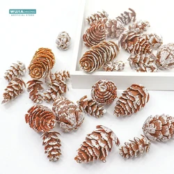 24Pcs Artificial Plants Fake Pine Cone Christmas Tree Hanging Garland Pendant for Festival Wedding Party Home Gift Navidad Natal