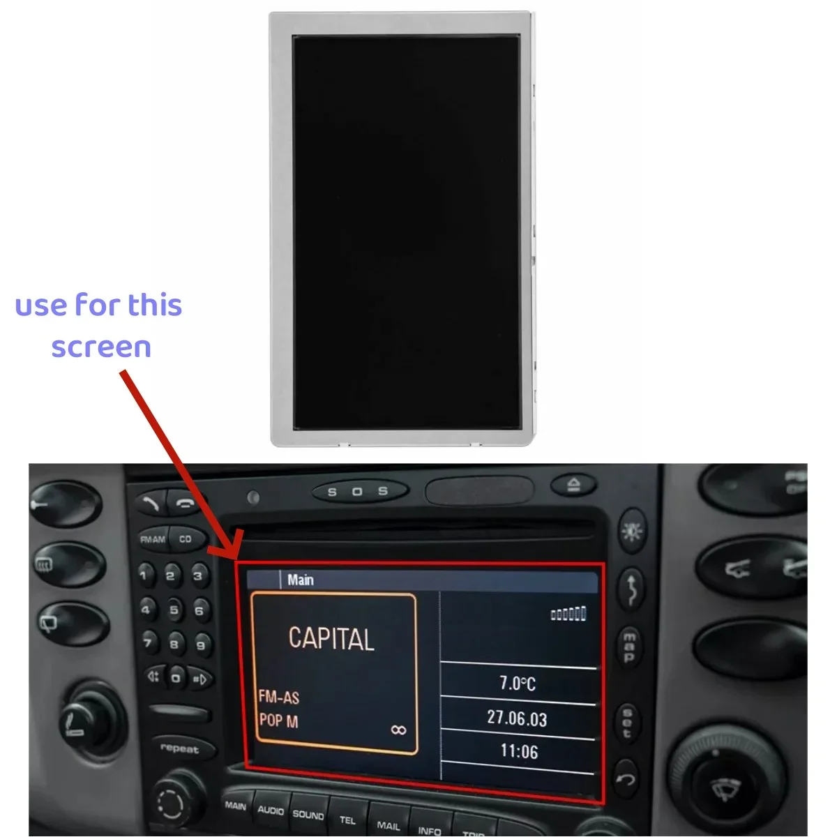 

5,8-дюймовый ЖК-дисплей для Porsche PCM 2.1 911 996 997 Boxster 986 987, ремонт навигационного экрана