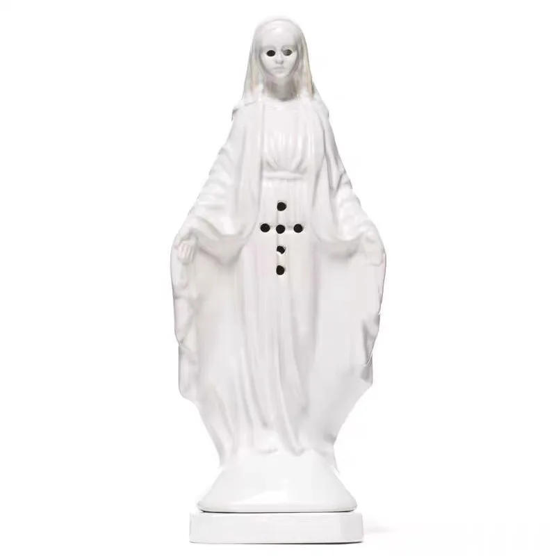 Quemador de incienso de 32cm, estatuas de Cruz de la Virgen María, Difusor de cerámica, aromaterapia, quemador de incienso, encensoir religioso, decoración del hogar