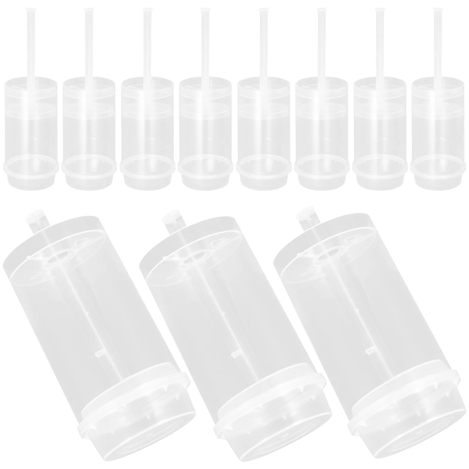 Push Cake Tubes Pusher Cotton Candy Push-up Containers with Cover Clear Holder Cakes