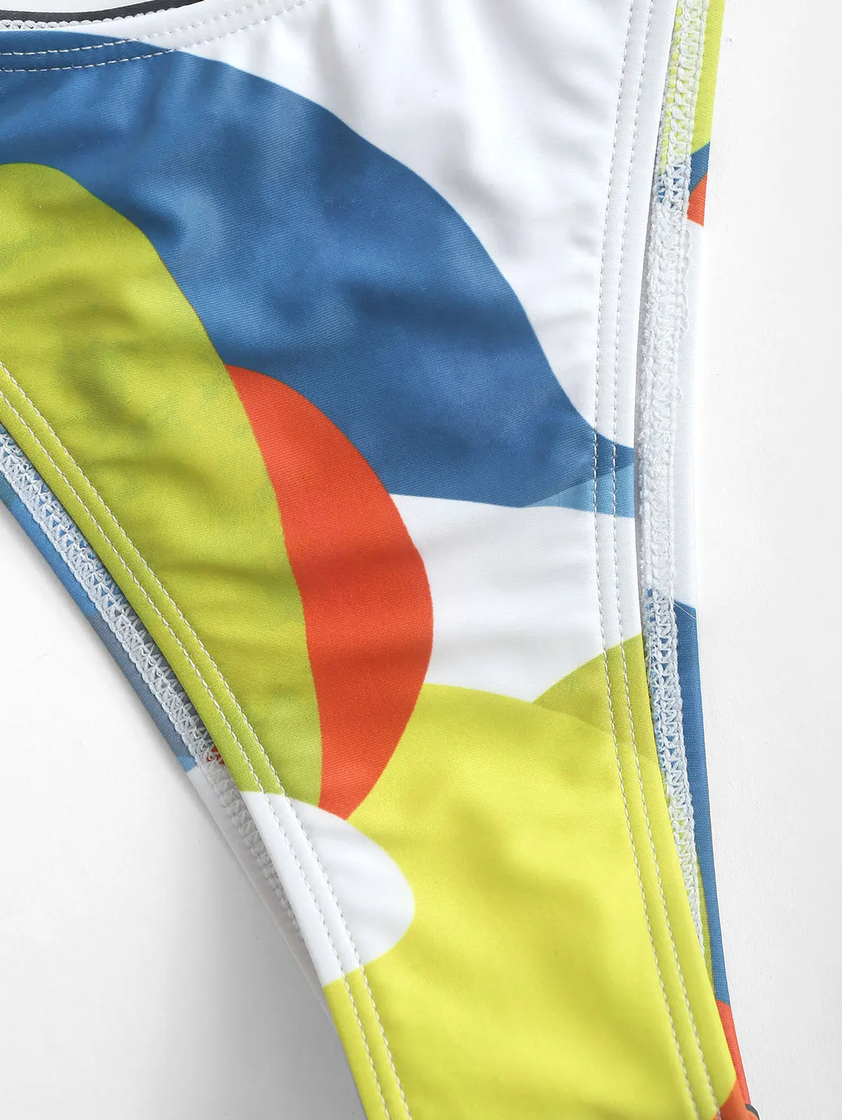 ZAFUL dwuczęściowy strój kąpielowy Bowknot Colorblock wiązanie z boku stringi zestaw bikini 2024 strój kąpielowy plażowy letni strój kąpielowy