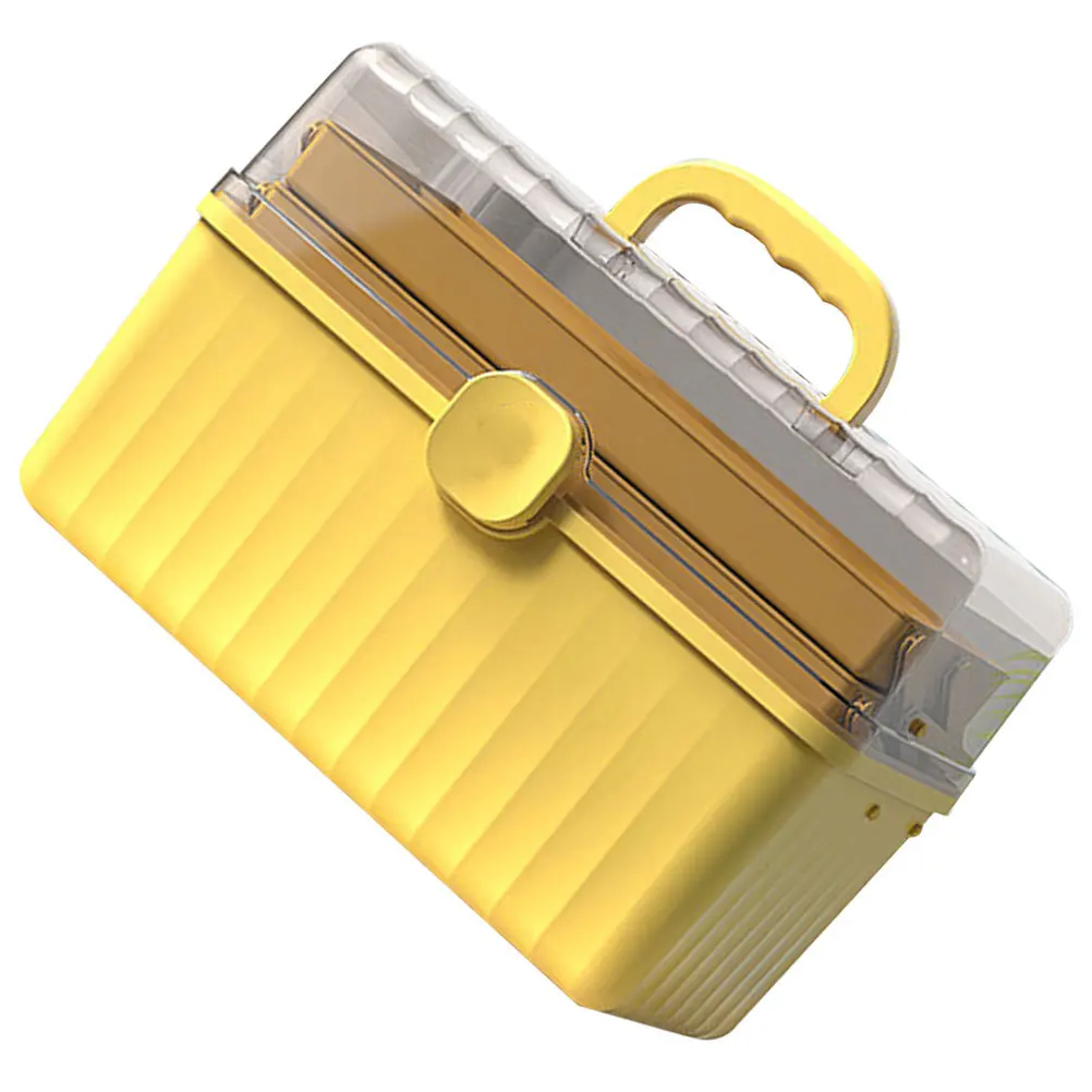 Large Aid Box Portable Medicine Storage Case Organizer Handle Multi Layer Emergency Medicine Holder Household