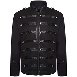 Top Men's Coat Holiday Vacation Autumn Steampunk Black Vacation Casual White Winter Gothic Holiday Long Sleeve