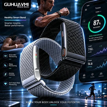 GUHUAVMI ECG+HRV Health Smart Bracelets Heart Rate Blood Pressure Body Fat BMI Body Temper