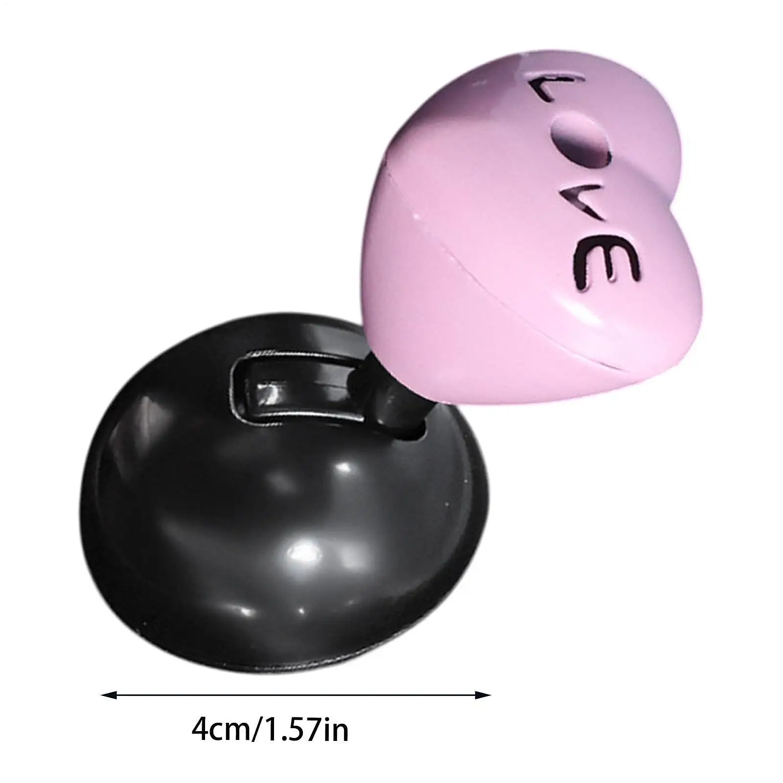 Car Push Start Button Engine Stop Decorative Metal Cover Heart Shape Self Adhesive Starter with Fragrance Universal Interior
