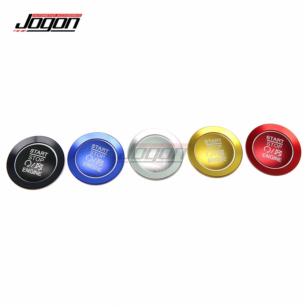 Car Interior Engine Start Stop Push Button Switch Ring Cover Trim For Jeep Commander Wrangler Grand Cherokee 2010-2021 Sticker