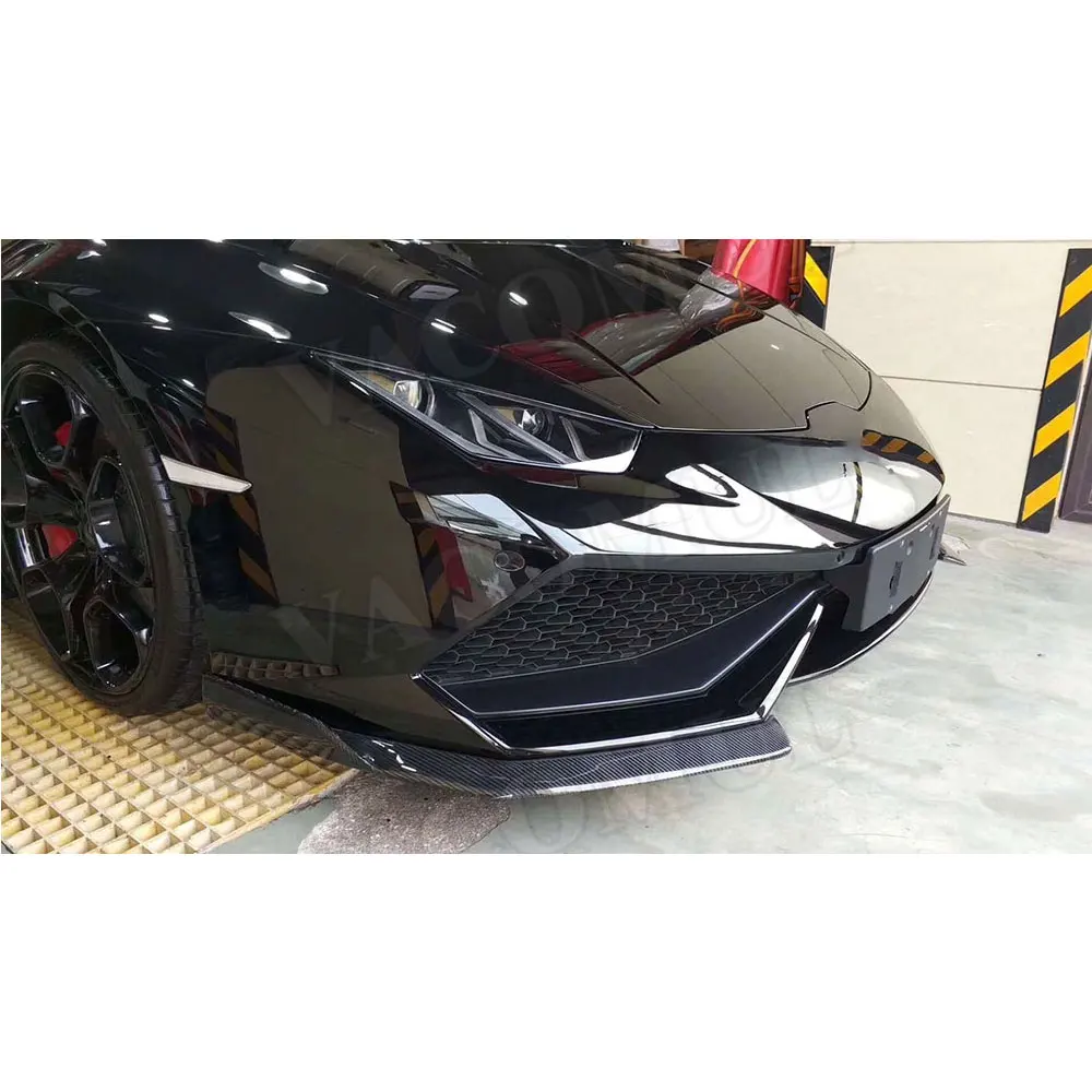 

Front Bumper Splitter Apron Carbon Fiber Case For Lamborghini Huracan LP600 LP610 Coupe 2014 2015 2016 2017 D Style Car Styling