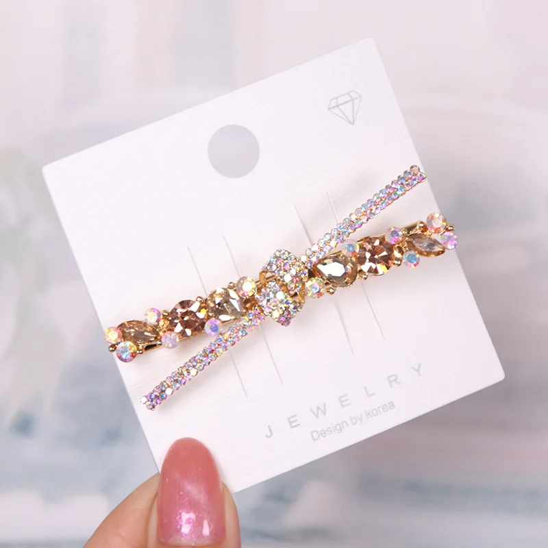 korean hair accessories  Hair Clip with Sparkling Rhinestone spy x family Duck bill side clamp hair accessories for girls