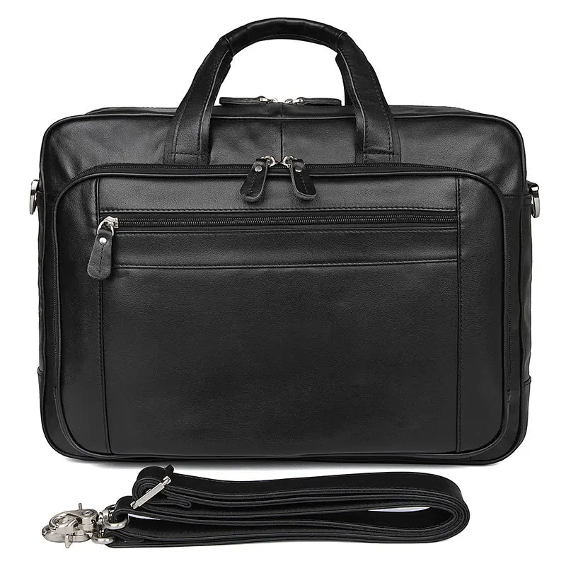 Hoge kwaliteit echt leer herenaktentas zakelijke tas Crazy Horse lederen grote 17" inch laptoptas mannelijke portfolio kantoortas