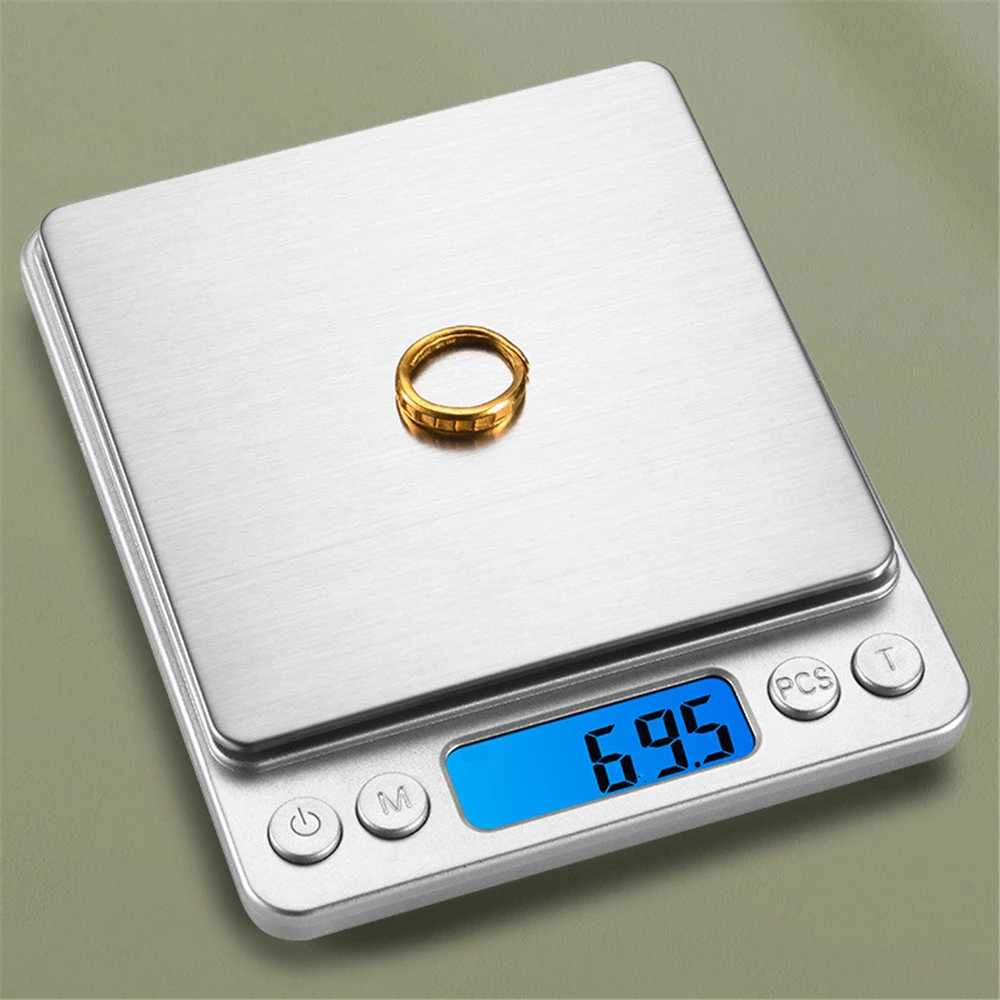 Digital Pocket Scale 3KG/0.1g Precision Stainless Steel Jewelry Coffee Kitchen Food Scale Weighing Balance for Baking Cooking