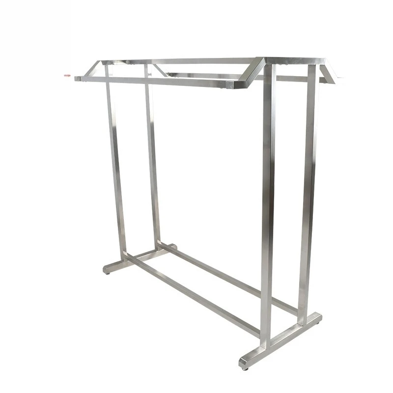 bow-shaped middle island rack floor-to-ceiling men's and women's clothing store shelf display side hanging