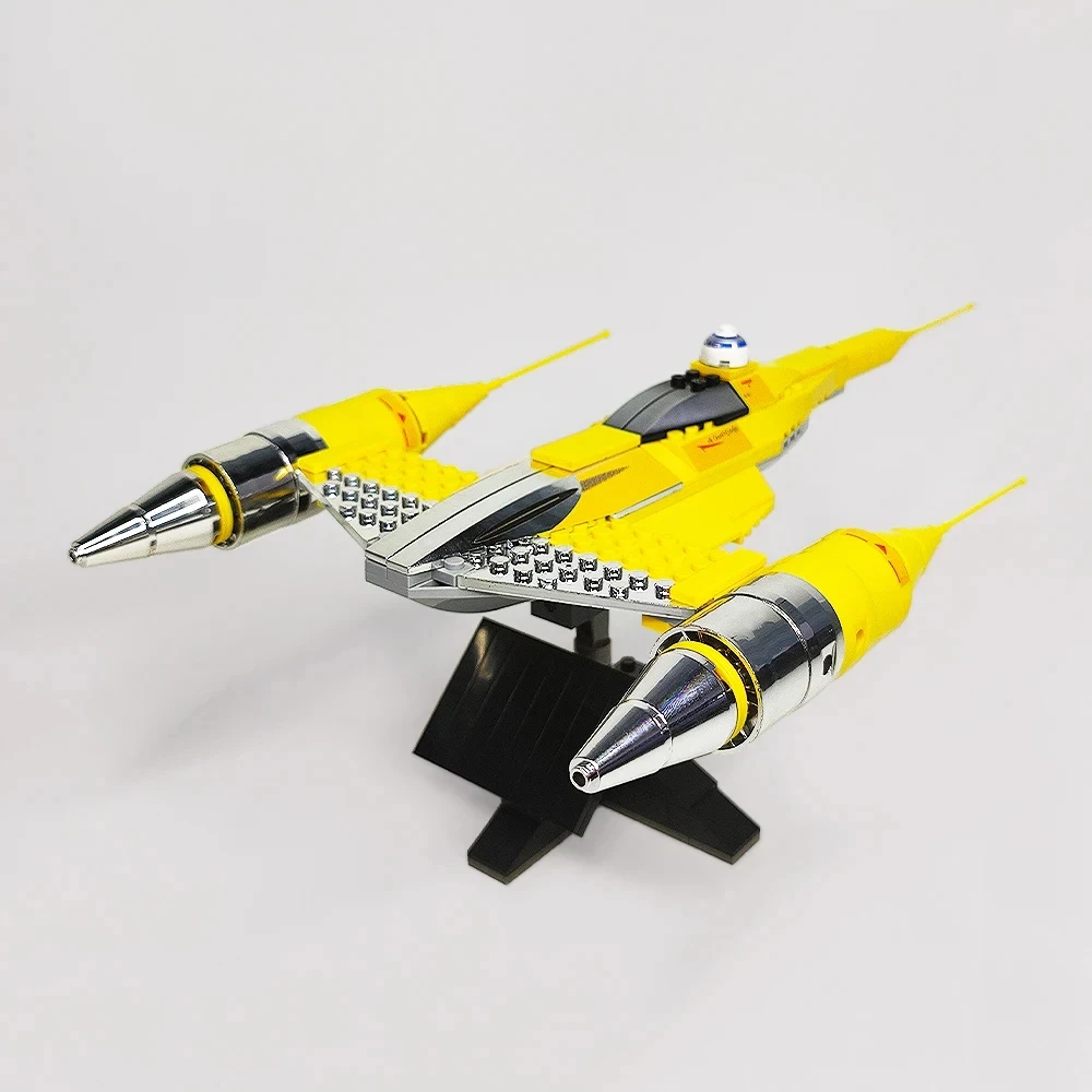 مجموعة مكعبات بناء سفينة الفضاء MOC Space Wars Starfighter Naboo، متوافقة مع 10026 هي هدية مثالية لعيد الميلاد 187 قطعة