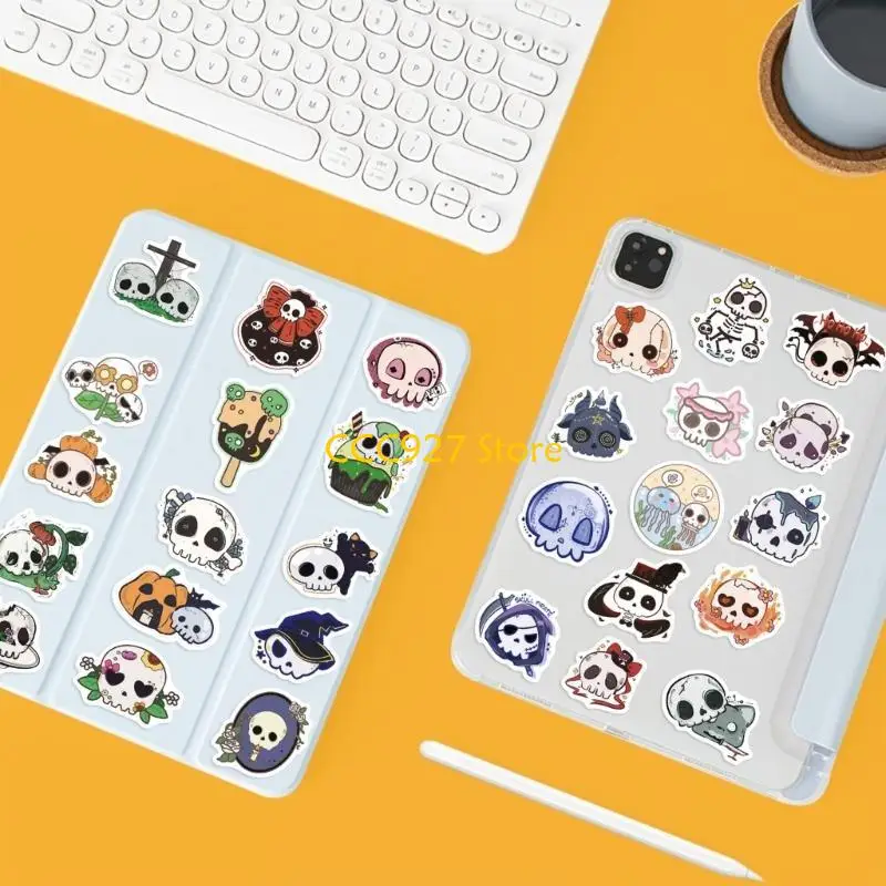 B03F Removável Creative Skull Design Adesivos