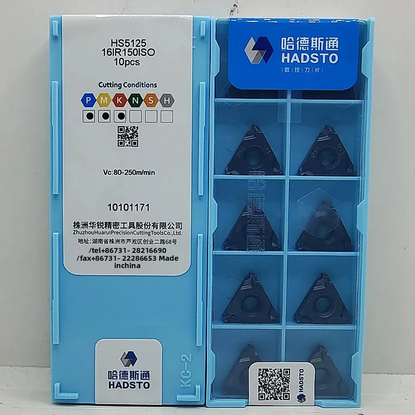 

16ER150ISO HS5125 HADSTO 16ER 150ISO HS5225 16ER 150ISO CNC blade carbide inserts Thread inserts 10pcs/box