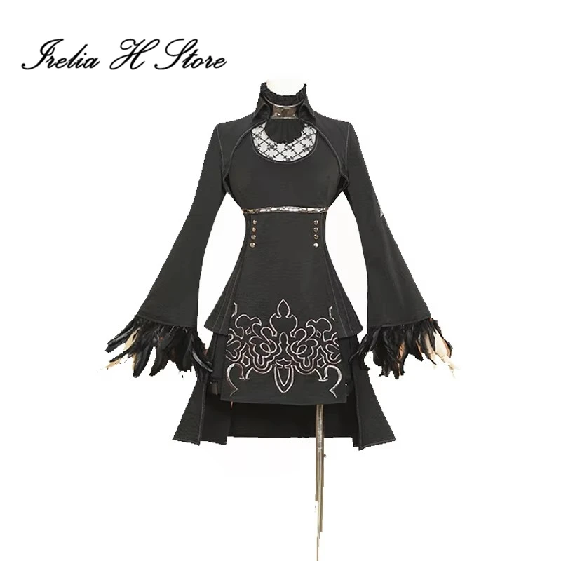 

Irelia H FF14 Final Fantasy XIV YoRHa Type-53 Halfrobe of Casting Cosplay Costume Women Halloween Costumes Game Dress
