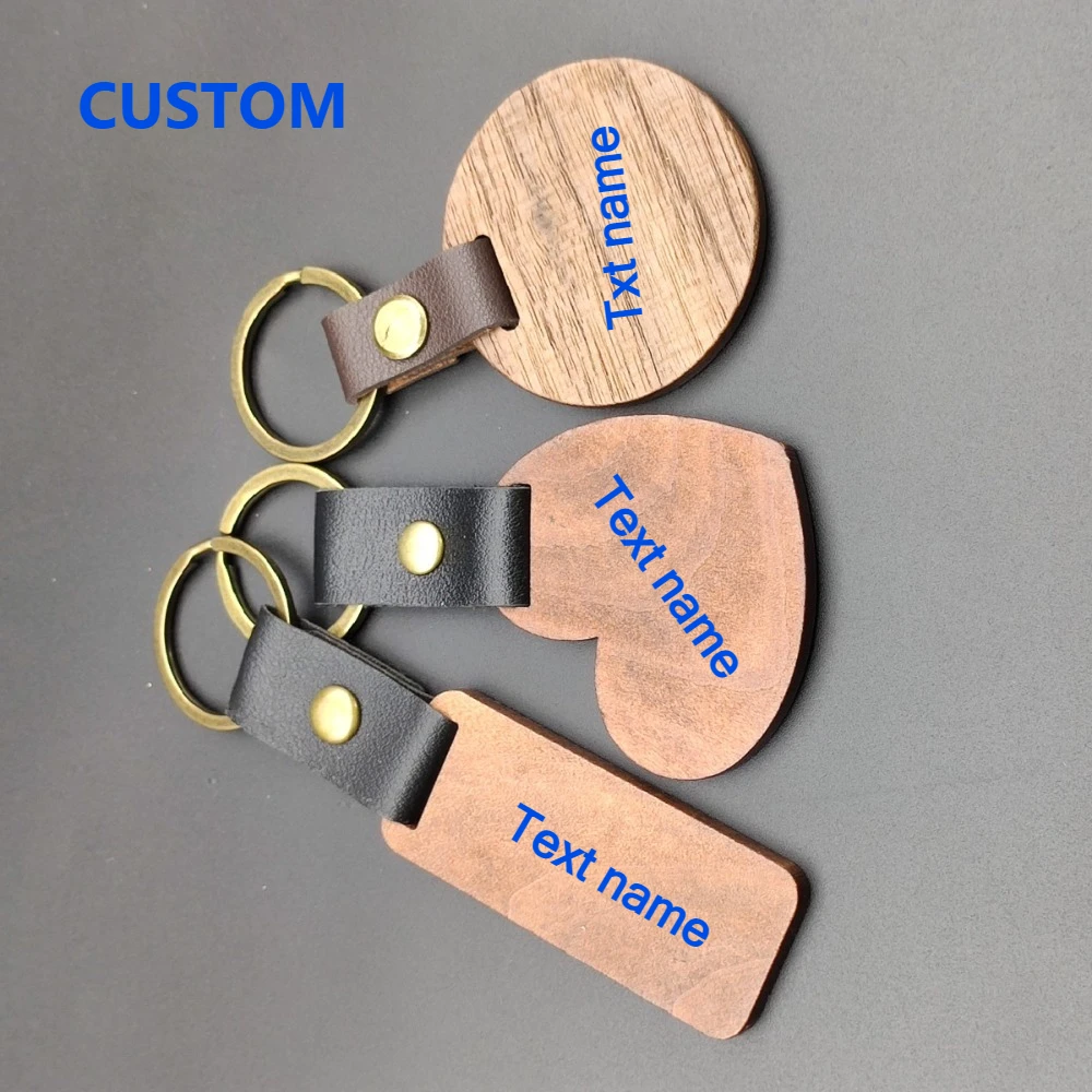 

Detachable Wooden Leather Affordable Luxurious Creative Exquisite Pendant Customizable Pendant Long Keychain Commemorative Gift