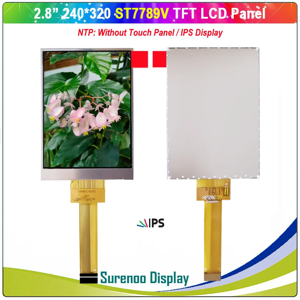 Imagem -04 - Polegadas 240*320 18p 0.5 Pino de Inserção Serial Spi St7789 Tft-ips tn Lcd Módulo Display Tela Lcm Gt911 Painel Toque Capacitivo 2.8