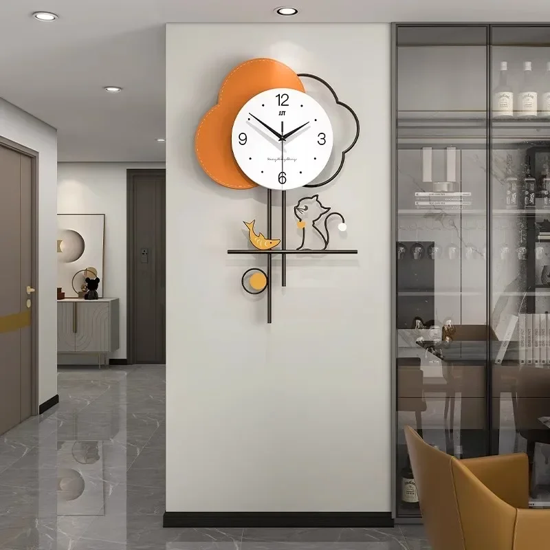 

l 2024 new high fashion wall clock creative decorative clock living room modern simple atmosphere luxury wall clock