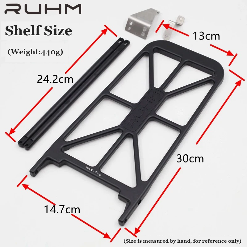 Dla ruhm RC7 dla Brompton Rack rower składany Push Rack dla Aline Wide Body Easy wpush Roller do Cline aluminium CNC 440g