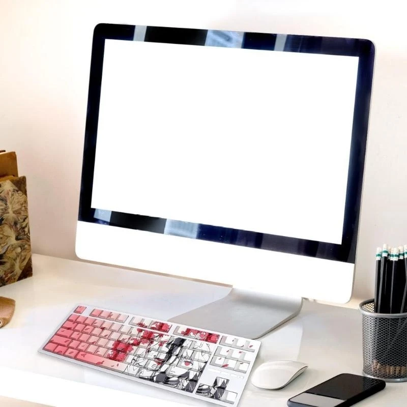 

136pcs Keycaps с двойным выстрелом боковой печать с подсветкой клавиш для механических клавиатур