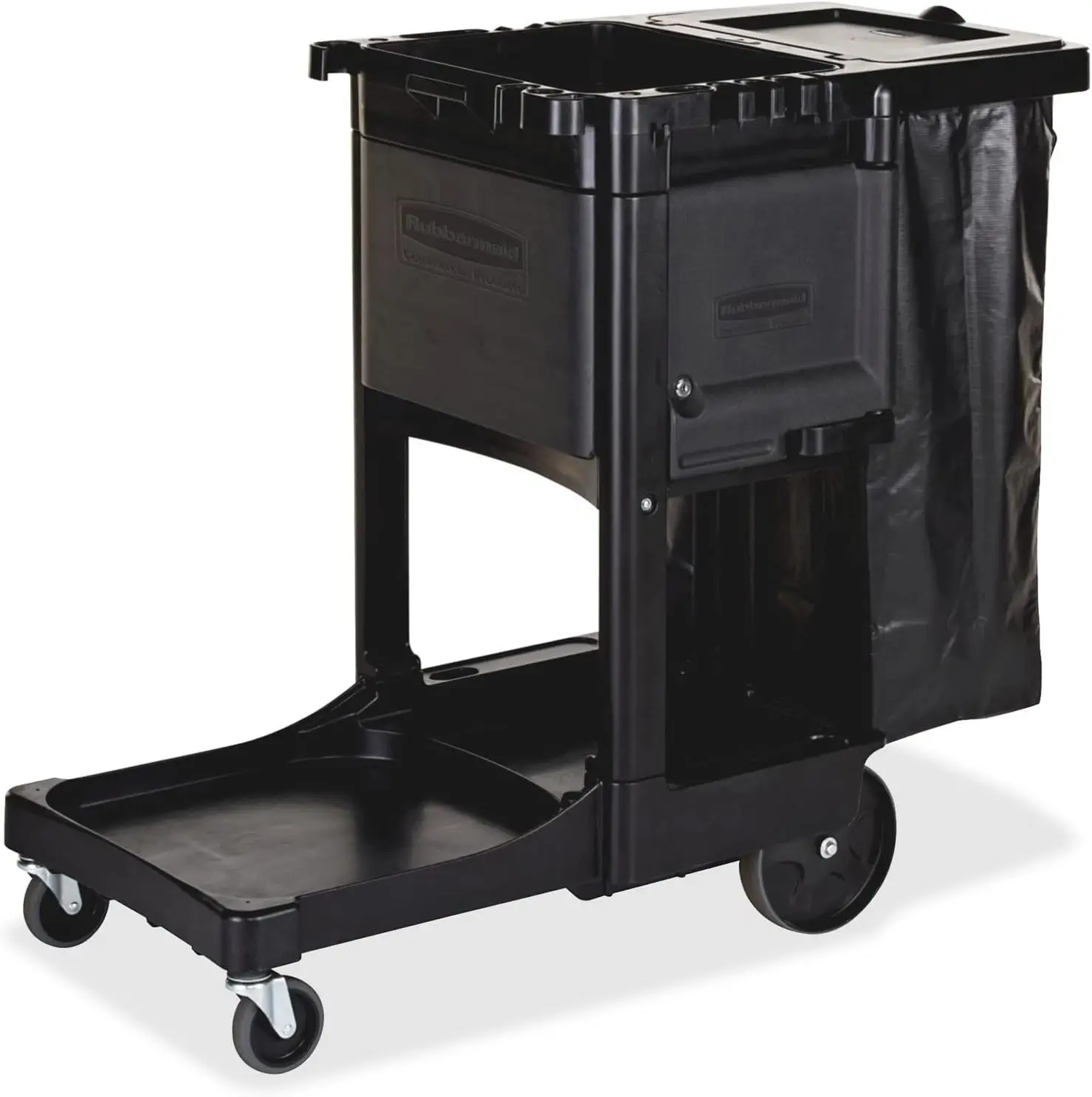 Rubbermaid Commercial Products Executive Series Janitorial and Housekeeping Cleaning Cart  Black, 38.4