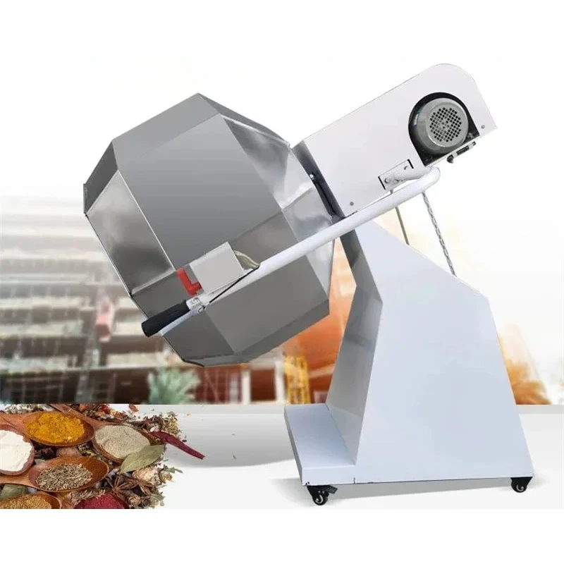 【OFERTA】Mezcladora de polvo para alimentos, tambor para patatas fritas y snacks, rodillo para máquinas de chips y recubrimientos, máquina de madera para mezclar especias secas para mascotas