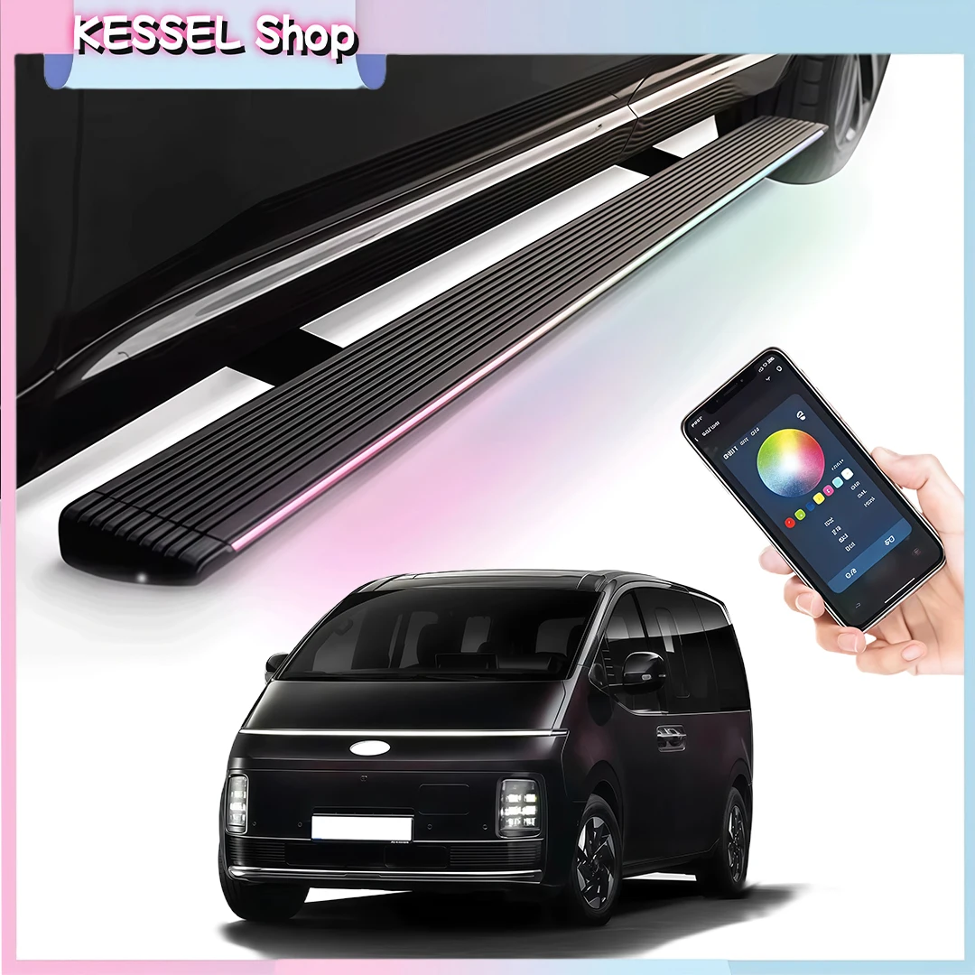 

Выдвижные электрические пороги с LED-подсветкой для Hyundai STARIA 2021-2025, 2026 – Выдвижные подножки для грузовиков