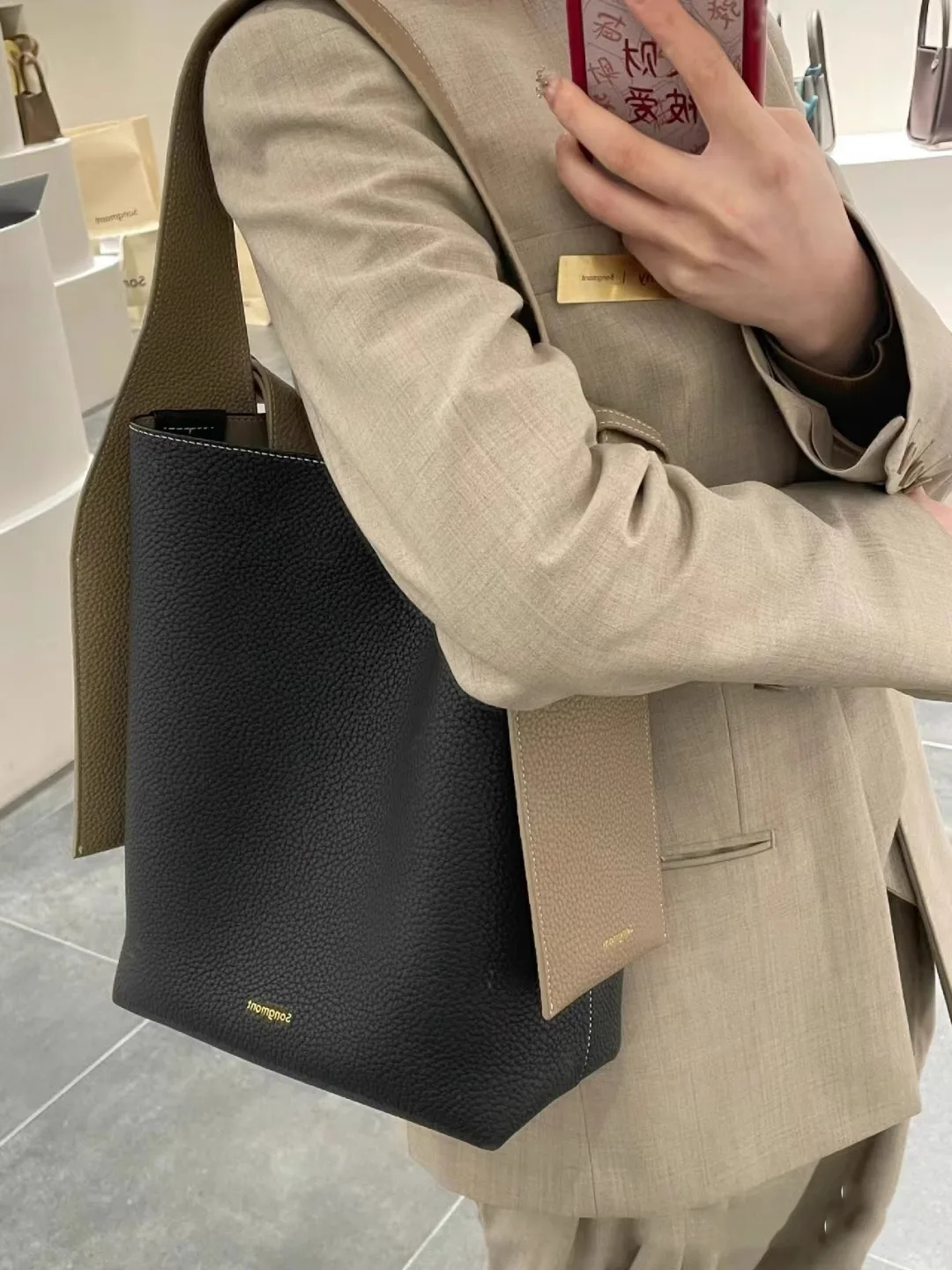 Hanging Ear Tote Series Head Layer Cowhide Leather Light Backpack Commuter Single Shoulder Crossbody Bag Soft Comfortable
