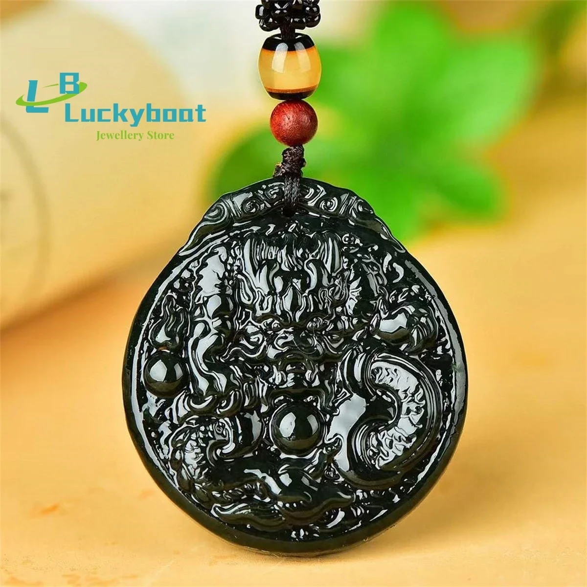 

Натуральный Hetian Qingyu, круглая подвеска с благоприятным драконом, простая и персонализированная модная универсальная подвеска для мужчин и женщин